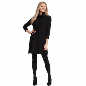 Tyler Boe Black Turtleneck A-Line Dress